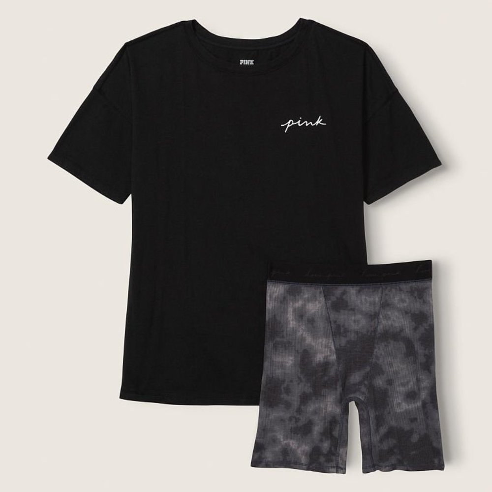 VS PINK Sleep Tee Boxer Set Pajamas